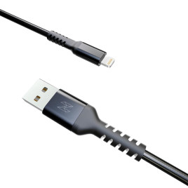 NCO PowerCord 1.2m Charge + Sync Cable Metal Covered - Black
