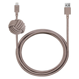 Native Union Braided Lightning to USB-A Night Cable 3m - Taupe
