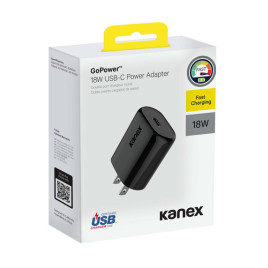 Kanex Premium 18W USB-C Fast Charger with PPS - Black
