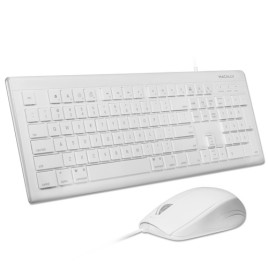 Macally Keyboard and Optical Mouse Combo US English - Silver