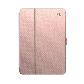 Speck Balance Folio Case for iPad 10.2" - Rose Gold Woven Metallic / Clear