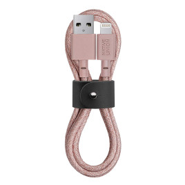 Native Union Braided Lightning to USB-A Belt Cable, 1.2 m - Rose