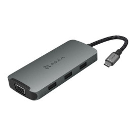 Adam Elements Casa A08 Hub 8-in-1 Type C Hub - VGA/HDMI/SD Card