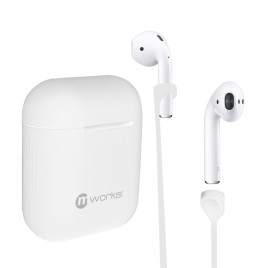 Airpods Case Skin and Airpod Straps Blunde - White