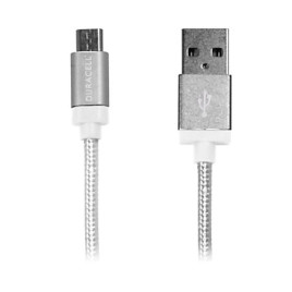 Duracell 3ft. Fabric Micro USB Sync & Charge Cable. WHITE