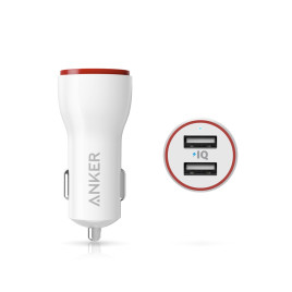 Anker PowerDrive 2 24W 2-Port Car Charger - White