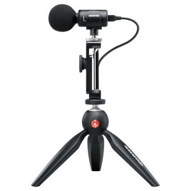 Shure MOTIV MV88+ Video Kit Digital Stereo Microphone and Accessories for Smartphones (iOS, Android, Old Packaging)