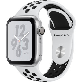 Apple Watch Nike+ Series 4 GPS, 40mm Silver Aluminum Case with Pure Platinum/Black Nike Sport Band