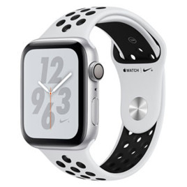 Apple Watch Nike+ Series 4 GPS, 44mm Silver Aluminum - Pure Platinum/Black Nike Sport Band