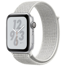 Apple Watch Nike+ Series 4 GPS, 44mm Silver Aluminum Case - Summit White Nike Sport Loop