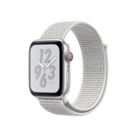 Apple Watch Nike+ Series 4 GPS, 44mm Silver Aluminum Case - Summit White Nike Sport Loop