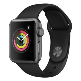 Apple Watch Series 3 GPS, 42mm Space Gray Aluminum Case with Black Sport Band