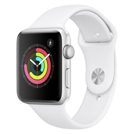 Apple Watch Series 3 GPS, 42mm Silver Aluminum Case - White Sport Band