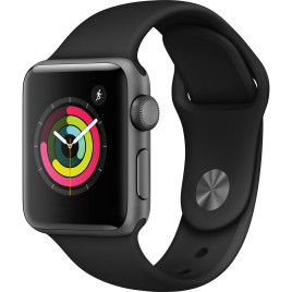 Apple Watch Series 3 GPS, 42mm Space Gray Aluminum Case - Black Sport Band
