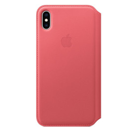 Apple iPhone XS Max Leather Folio - Peony Pink