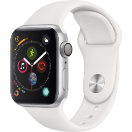 Apple Watch Series 4 GPS, 40mm Silver Aluminum Case - White Sport Band