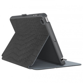 Speck iPad Mini 4 StyleFolio Luxe Faux Snake Black/Nickel Grey/Slate Grey