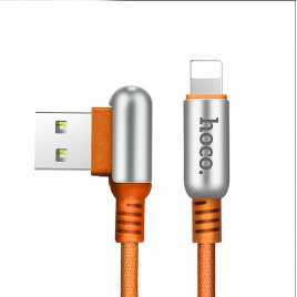 Hoco U17 Capsule Lightning USB Charging data Cable 1.2m - Coffee