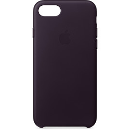 Apple iPhone 8/7 Leather Case - Dark Aubergine