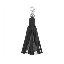 Belkin Leather Tasell Keychan Lightning to USB - Black