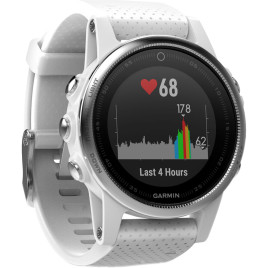 Garmin Fenix 5S MultiSport Training GPS Watch - White/ Carrara White Band