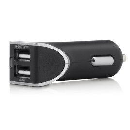 Tech Armor 3.1A 15W 5V DC Dual USB Car Charger - Black