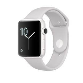 Apple Watch S2 42mm White Ceramic Case with Cloud Sport Band