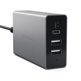 Satechi Aluminum USB-C Travel Charger - Space Gray