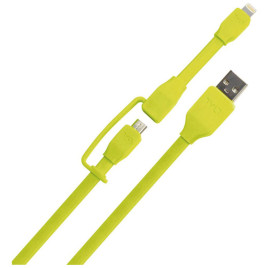 Tylt Duo Lightnin y Micro USB 2FT Cable for android - Green