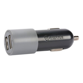 Griffin PowerJolt Car Charger Dual Port 12W Universal - Black/Gray