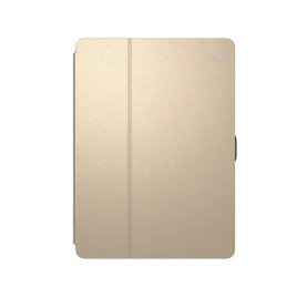 Speck Balance Folio Metallic for iPad 9.7-Inch (2017), 9.7-Inch iPad Pro, iPad Air 2/Air - Textured White Gold/Graphite Grey