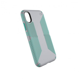 Speck Presidio Grip iPhone X - Dolphin Grey/Aloe Green