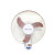 Abanico de pared Discovery 16”, blanca/naranja.